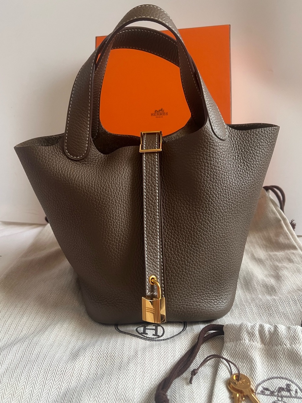 Hermes Picotin 18 etoup color GHW Stamp U